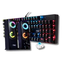 Teclado Gamer Mecanico Antighosting + Caixa Som 12w Led Rgb Foto mini 1