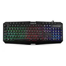 Teclado Gamer Multimidia Fortrek Spider Black Abnt2 Rgb Cor de teclado Preto Foto mini 4