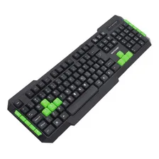 Teclado Gamer Multimidia Teclas Verdes Usb Multilaser Tc201 Foto mini 2