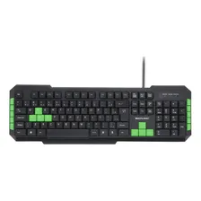 Teclado Gamer Multimidia Teclas Verdes Usb Multilaser Tc201 Foto mini 1