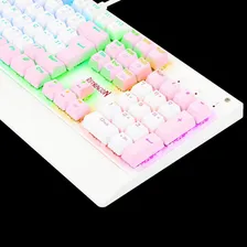 Teclado Gamer Redragon Kala Branco Rosa Sw Brown K557wp-rgb Foto mini 4