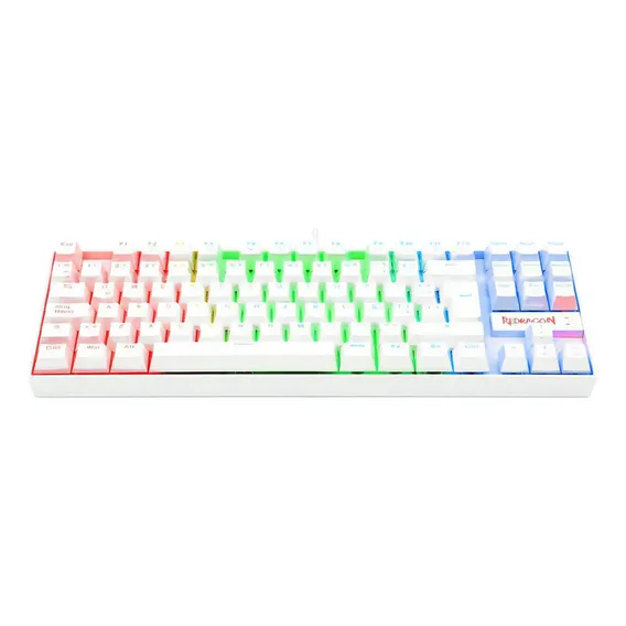 Teclado Gamer Redragon Kumara Lunar White Rgb Switch Foto 1