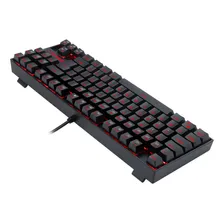Teclado Gamer Redragon Kumara Preto com Rgb Vermelho Mecânico ABNT2 Switch Brown K552-2 Foto  mini 1