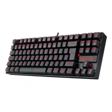 Teclado Gamer Redragon Kumara Preto com Rgb Vermelho Mecânico ABNT2 Switch Brown K552-2 Foto mini 4