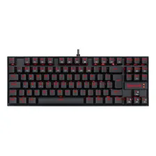 Teclado Gamer Redragon Kumara Preto com Rgb Vermelho Mecânico ABNT2 Switch Brown K552-2 Foto mini  3