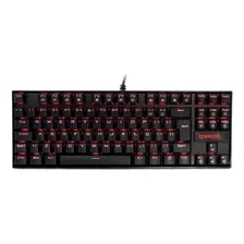 Teclado Gamer Redragon Kumara Preto Com Rgb Vermelho Mecânico Abnt2 Switch Black K552-2 Foto mini 1