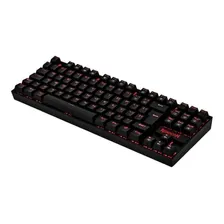 Teclado Gamer Redragon Kumara Preto Com Rgb Vermelho Mecânico Abnt2 Switch Black K552-2 Foto mini 2