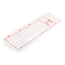 Teclado Gamer Redragon Mitra Branco, Switch Outemu Blue, ABNT2 com RGB Vermelho K551 Foto mini 4
