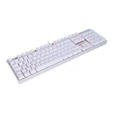 Teclado Gamer Redragon Mitra Branco, Switch Outemu Blue, ABNT2 com RGB Vermelho K551 Foto mini 3