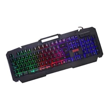 Teclado Gamer Semi Mecânico Iluminação Rgb Anti Ghosting Foto mini 2