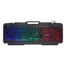 Teclado Gamer Semi Mecânico Iluminação Rgb Anti Ghosting Foto mini 1