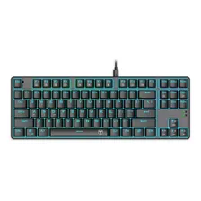 Teclado gamer T-Dagger Bora QWERTY Outemu Blue inglês US cor preto com luz azul Foto  mini 1