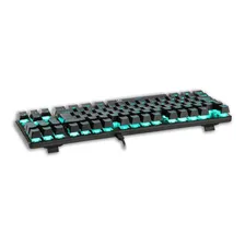 Teclado gamer T-Dagger Bora QWERTY Outemu Blue inglês US cor preto com luz azul Foto mini  3