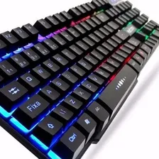 Teclado Gamer Usb Semi Mecânico Iluminado Exbom Bk-152c Foto mini 2