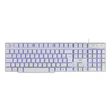 Teclado Gamer Vx Gaming Hydra Branco Led Azul Usb Vinik Foto mini 3