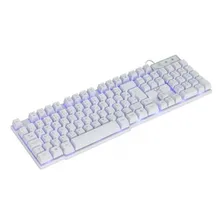 Teclado Gamer Vx Gaming Hydra Branco Led Azul Usb Vinik Foto mini 1