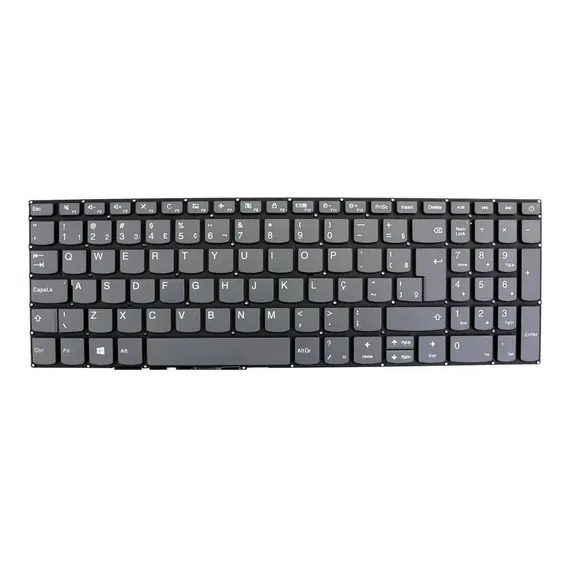 Teclado Lenovo Ideapad 330-15ikb 81fes00100 Abnt2 Br Com Ç Cor Cinza Foto 1