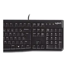 Teclado Logitech K120 Abnt2, Com Fio Usb Idioma Português Brasil Cor De Teclado Preto Foto mini 2