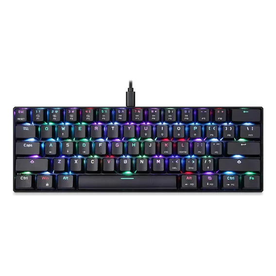 Teclado Mecânico Gamer Motospeed Ck61, Rgb, Red Switch, Br Foto 1