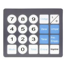 Teclado Membrana Da Balança Toledo Prix 3 Cinza Flat Longo Foto mini  2