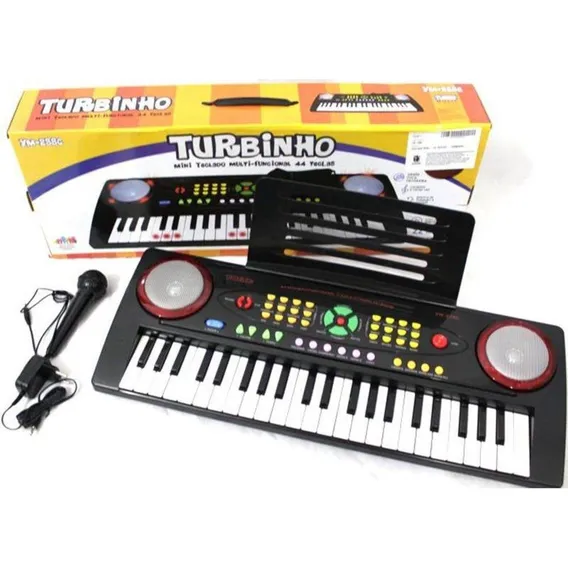 Teclado Mini 44 Teclas Turbinho Ym 238c Cor Preto 110V/220V Foto 1
