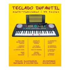 Teclado Mini 44 Teclas Turbinho Ym 238c Cor Preto 110V/220V Foto mini 3