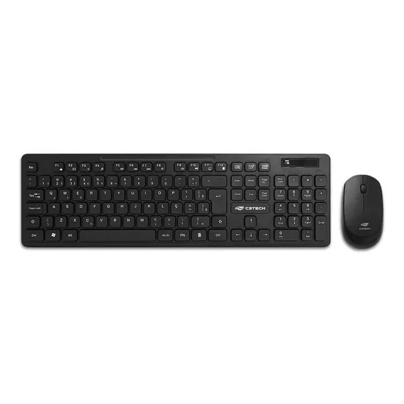 Teclado + Mouse C3tech Sem Fio Wireless Abnt2 K-w20bk Foto 1