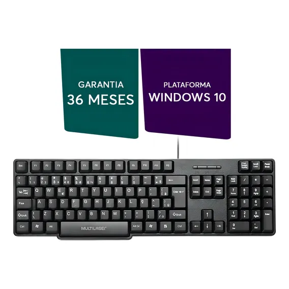 Teclado Multilaser Slim Usb Preto Tc213 Foto 1