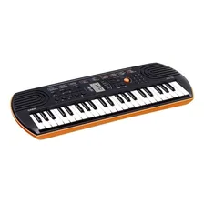 Teclado musical Casio Mini SA-76 44 teclas preto/laranja Foto mini 2