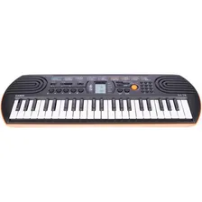Teclado musical Casio Mini SA-76 44 teclas preto/laranja Foto mini 4
