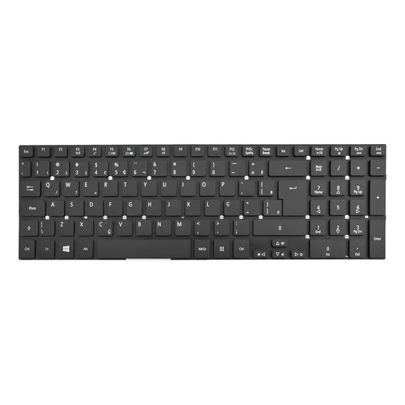 Teclado P/ Acer Aspire E15 E5-571-51af E5-571-32eg Br Com Ç Cor Preto Idioma Português Brasil Foto 1