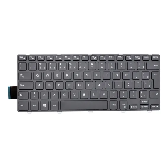 Teclado P/ Notebook Dell Pn Nsk-lqosc Com Ç - Marca Bringit Cor Preto Foto 1