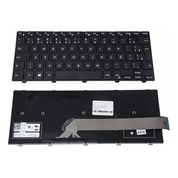 Teclado Para Notebook Dell Inspiron P53g 14 3000 3442 3443 Cor Preto Foto 1
