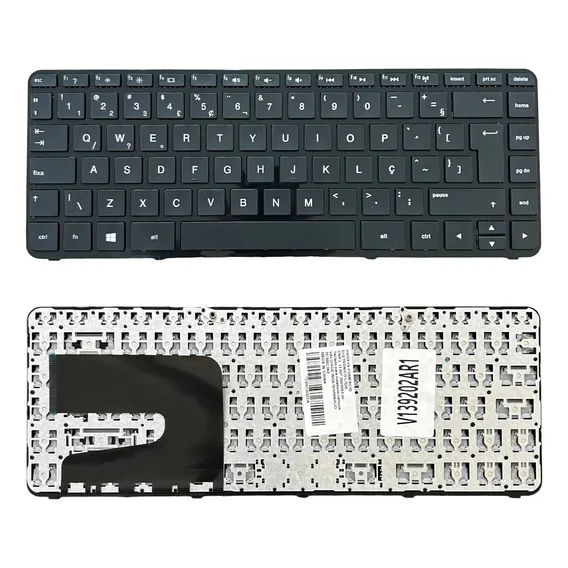Teclado Para Notebook Hp 14-d 14-d030br 14-n060br 14-n040br Cor Preto Idioma Português Brasil Foto 1