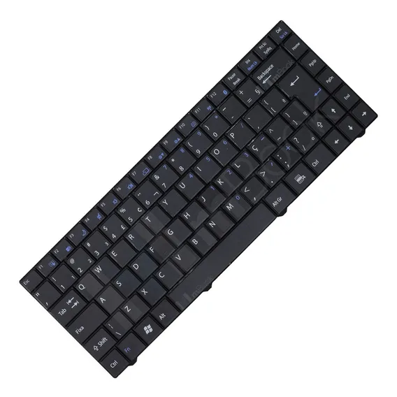 Teclado Para Notebook Qbex Vb40r19 Vb40ri9 Moldura ( Ç Br ) Cor Conforme Imagens Do Anúncio Idioma Foto 1