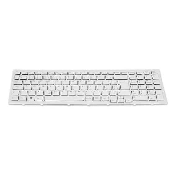 Teclado Para Notebook Sony Vaio Vpc-eh Pcg-71911x V116646fbr Cor Branco Idioma Português Brasil Foto 1