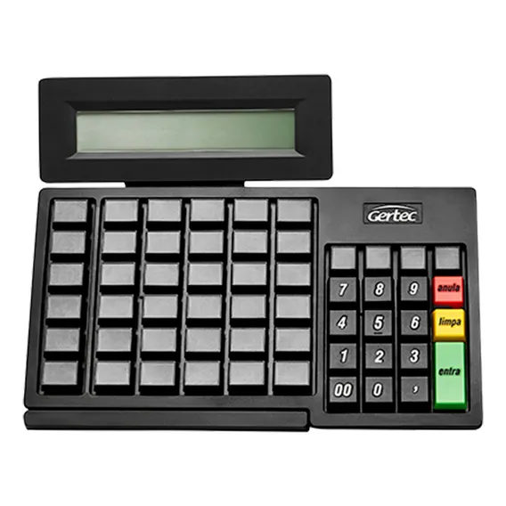 Teclado Para Pdv Com Display Tec55 Usb 2.0 Gertec Cor De Teclado Preto Idioma Português Brasil Foto 1