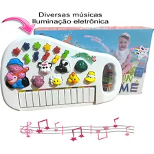 Teclado Piano Infantil Menino Menina Som Luz Foto mini 4