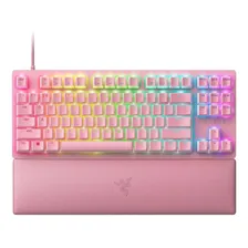 Teclado Razer Huntsman V2 Tkl Opto USB-c Switch Red Quartz Teclado Rosa Idioma Inglês Foto  mini 1