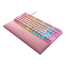 Teclado Razer Huntsman V2 Tkl Opto USB-c Switch Red Quartz Teclado Rosa Idioma Inglês Foto mini  3