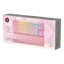 Teclado Razer Huntsman V2 Tkl Opto USB-c Switch Red Quartz Teclado Rosa Idioma Inglês Foto mini 4
