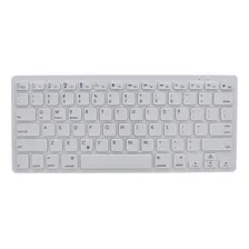 Teclado Sem Fio Universal Bluetooth Wireless Keyboard Branco Foto mini  2