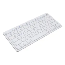 Teclado Sem Fio Universal Bluetooth Wireless Keyboard Branco Foto  mini 1