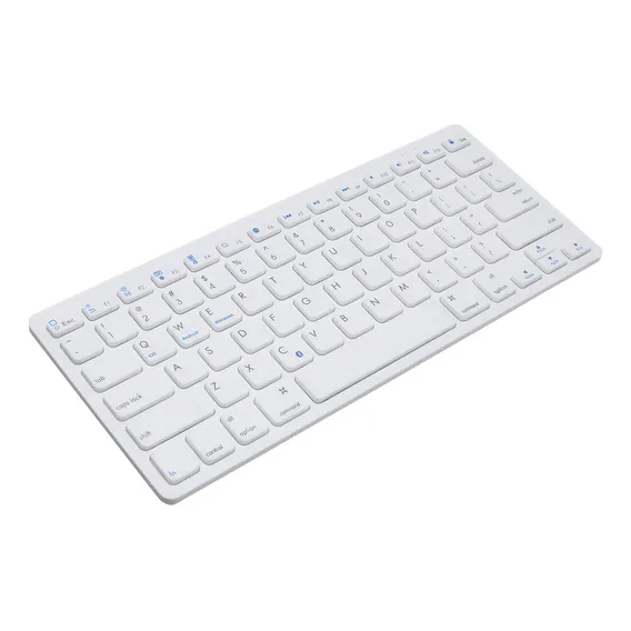 Teclado Sem Fio Universal Bluetooth Wireless Keyboard Branco Foto 1