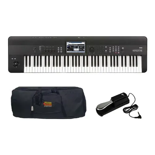 Teclado Sintetizador Korg Krome 73 Com Capa E Pedal Kit Foto 1