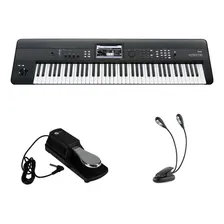 Teclado Sintetizador Korg Krome 73 Com Luminária E Pedal Kit Foto  mini 1