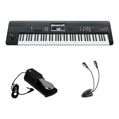Teclado Sintetizador Korg Krome 73 Com Luminária E Pedal Kit Foto 1