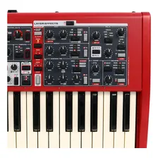 Teclado sintetizador vermelho compacto Stage Nord Stage 4 73 Teclas Foto mini 4