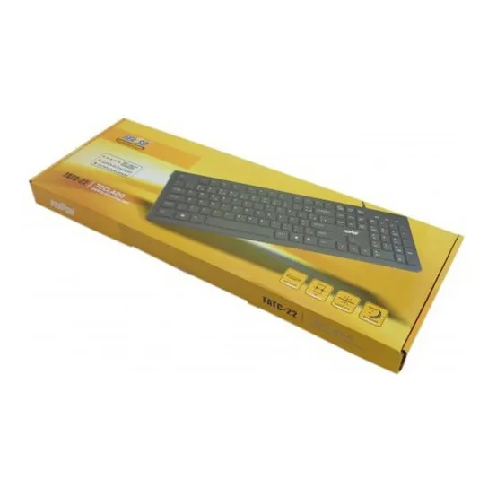 Teclado Ultra Fino Feasso Fatc-22 Teclas Chocolate Usb Macio Cor de teclado Preto Idioma Português Brasil Foto 1