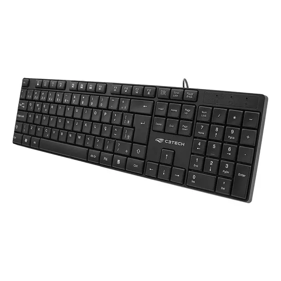 Teclado Usb Multimidia Kb-m11bk Preto C3 Tech Foto 1